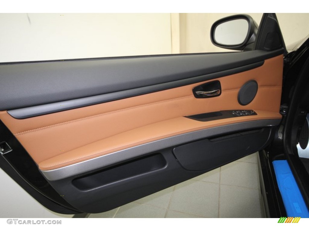 2013 BMW 3 Series 335i Convertible Saddle Brown Door Panel Photo #74059304