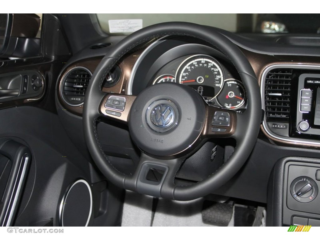2013 Volkswagen Beetle TDI Titan Black Steering Wheel Photo #74059332