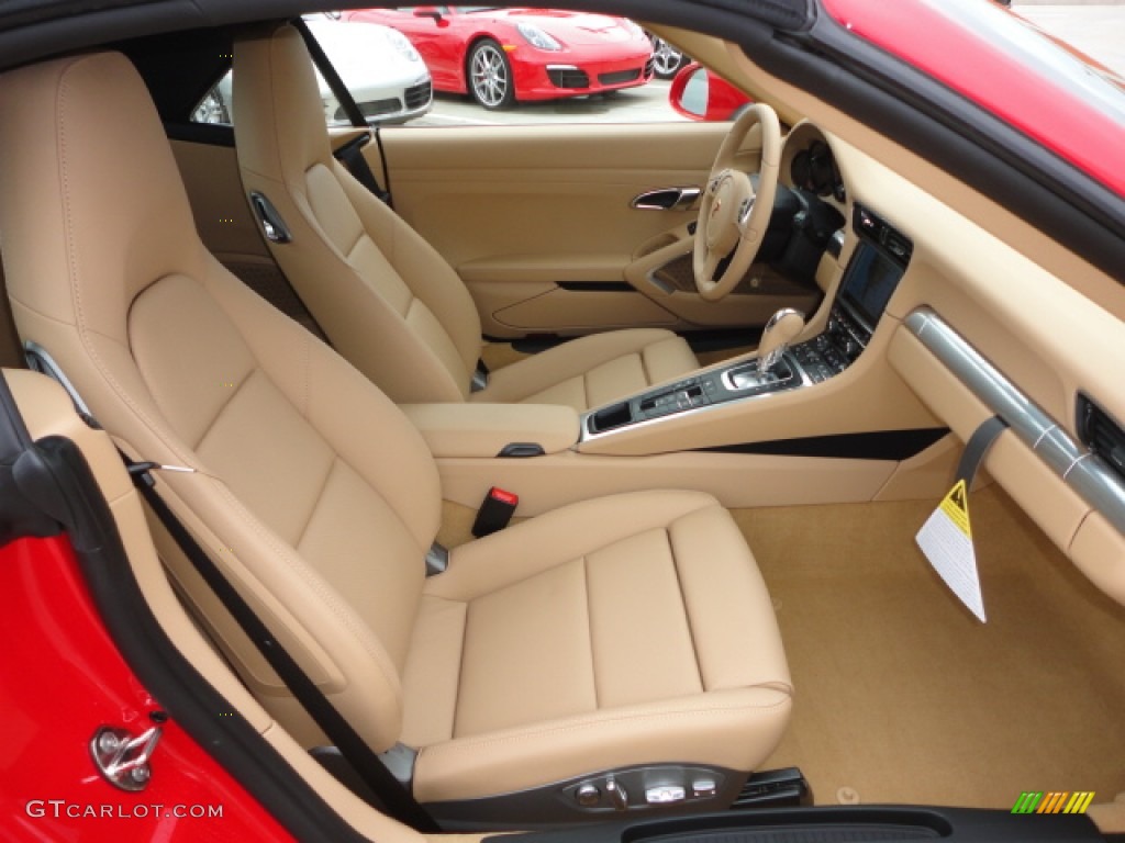 Luxor Beige Interior 2013 Porsche 911 Carrera Cabriolet Photo #74060540
