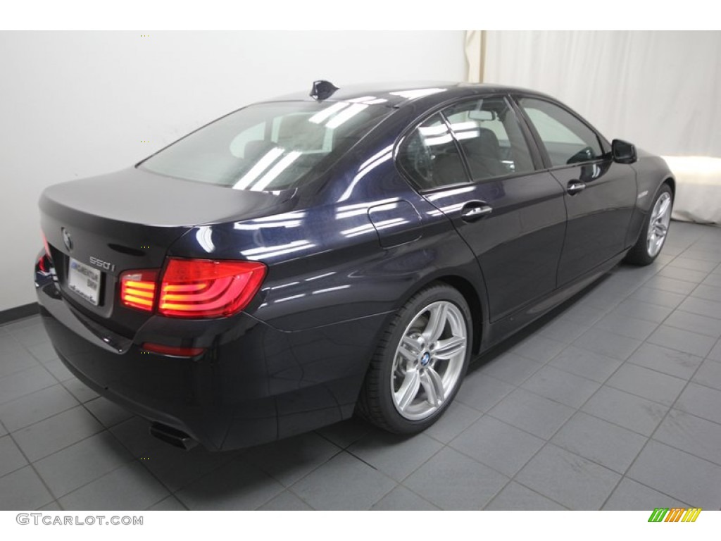 2013 5 Series 550i Sedan - Carbon Black Metallic / Black photo #8