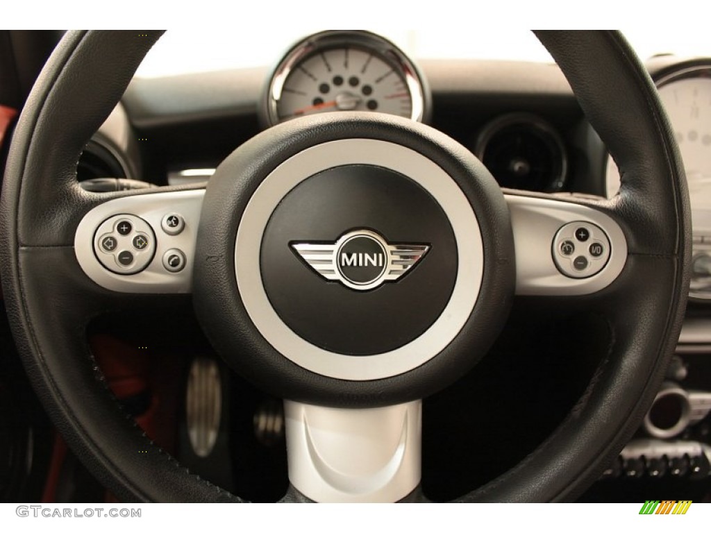 2008 Mini Cooper S Hardtop Lounge Redwood Steering Wheel Photo #74061489