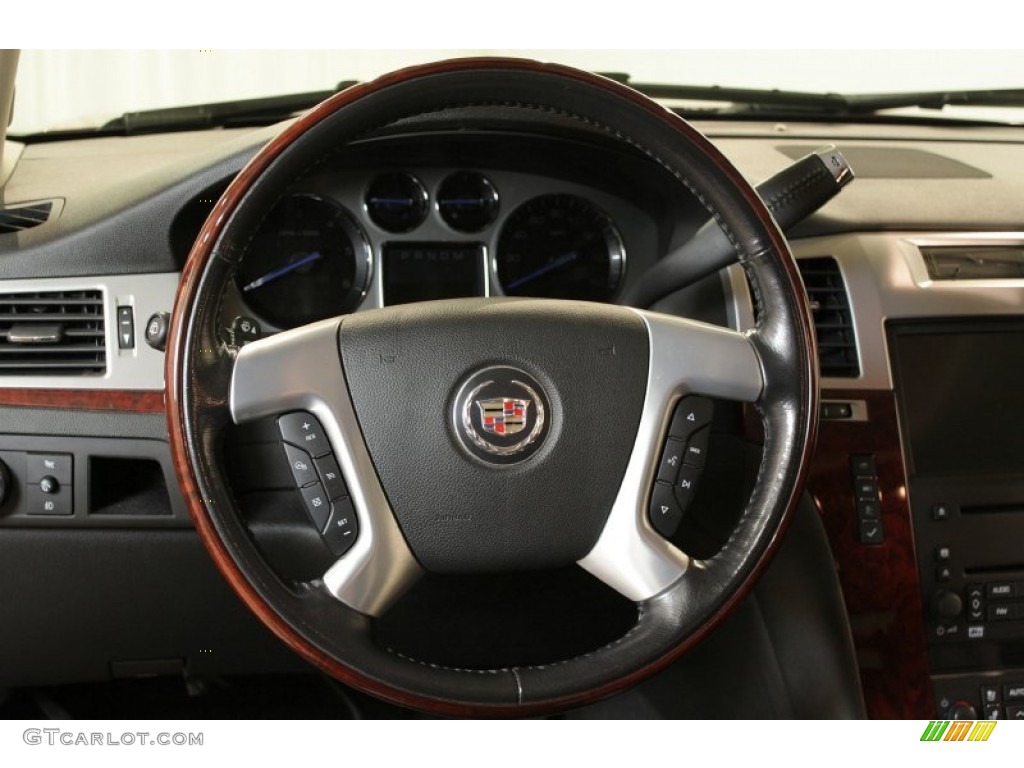 2007 Cadillac Escalade AWD Ebony/Ebony Steering Wheel Photo #74062113