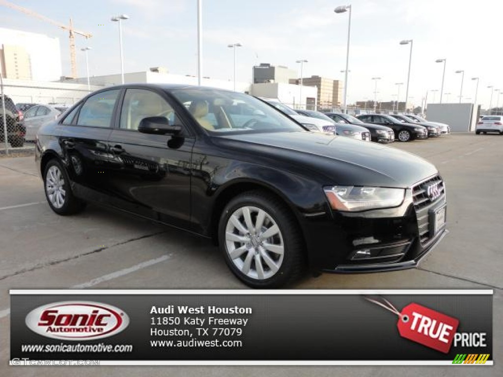 2013 A4 2.0T Sedan - Brilliant Black / Velvet Beige/Black photo #1