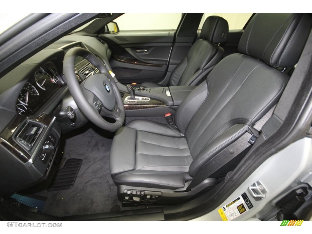 Black Interior 2013 BMW 6 Series 650i Gran Coupe Photo #74063192