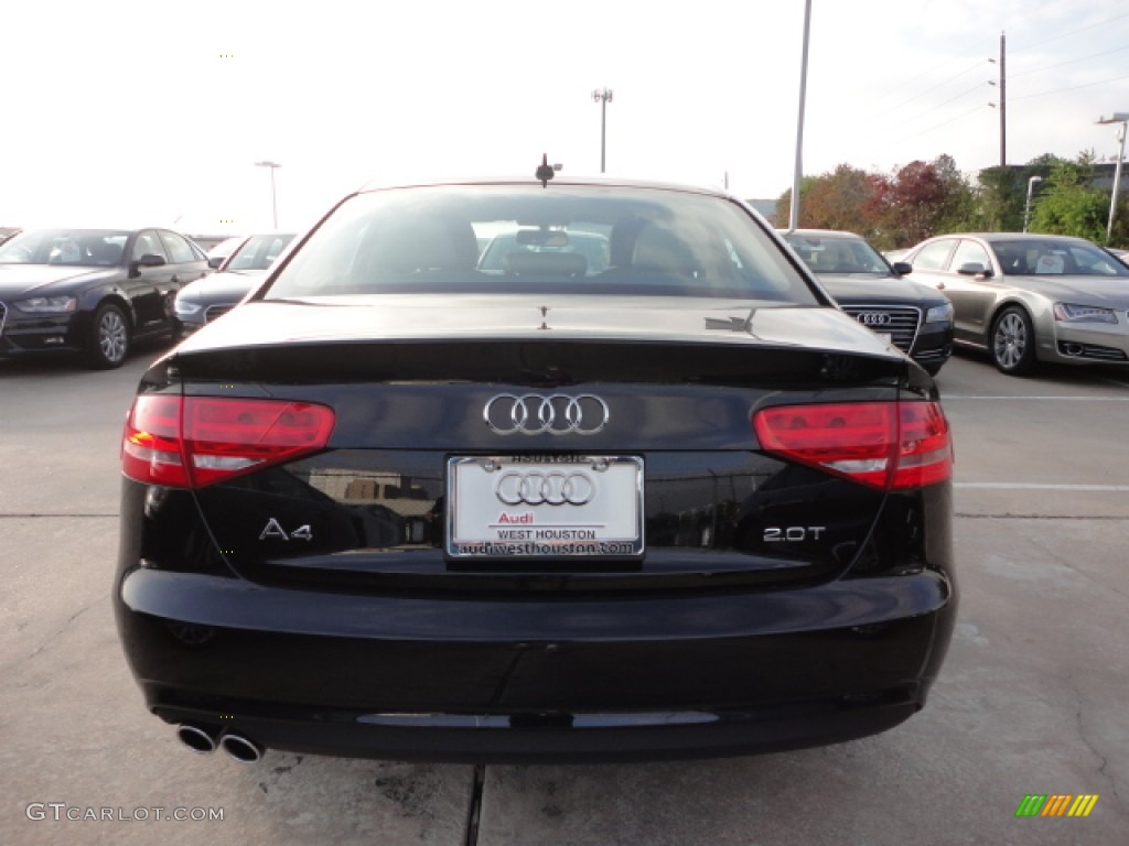 2013 A4 2.0T Sedan - Brilliant Black / Velvet Beige/Black photo #4