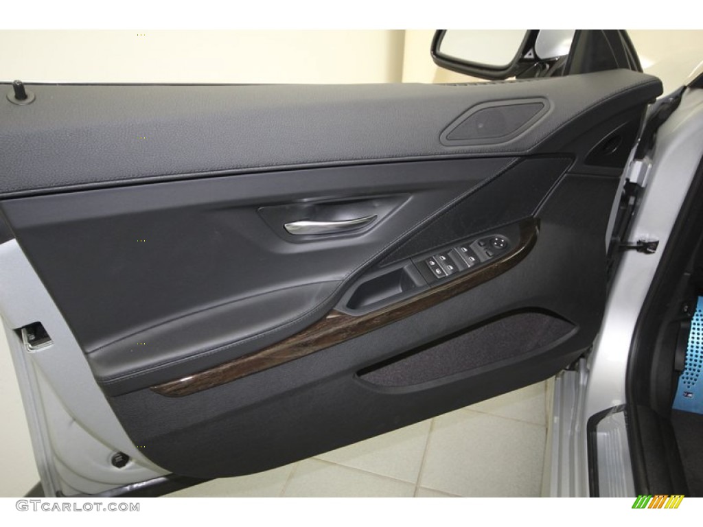 2013 BMW 6 Series 650i Gran Coupe Black Door Panel Photo #74063426
