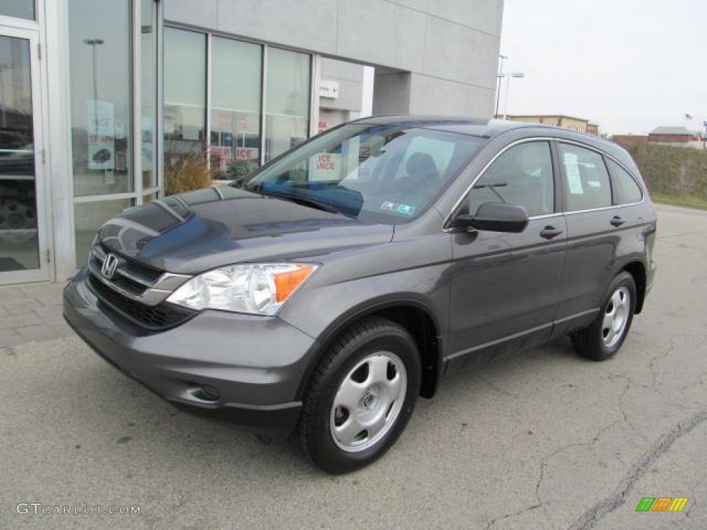 2011 CR-V LX 4WD - Polished Metal Metallic / Black photo #2