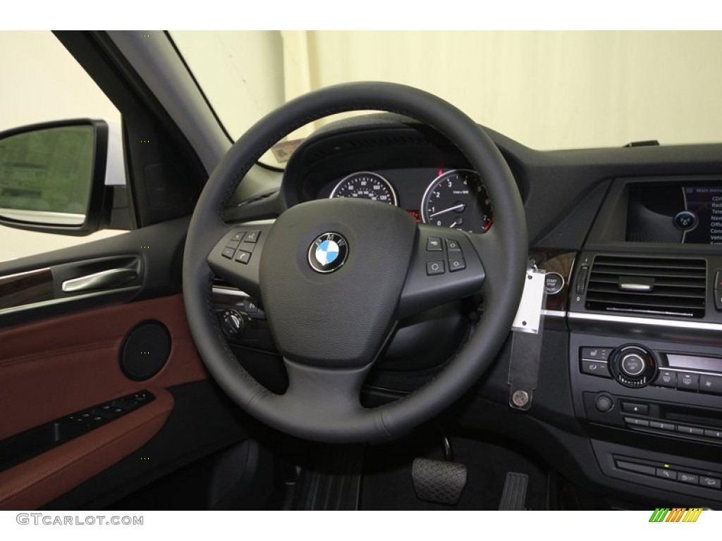 2013 BMW X5 xDrive 35i Premium Cinnamon Brown Steering Wheel Photo #74065792