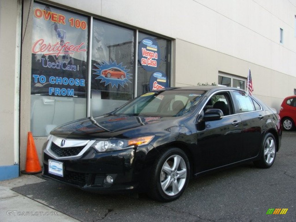 2010 TSX Sedan - Crystal Black Pearl / Ebony photo #1