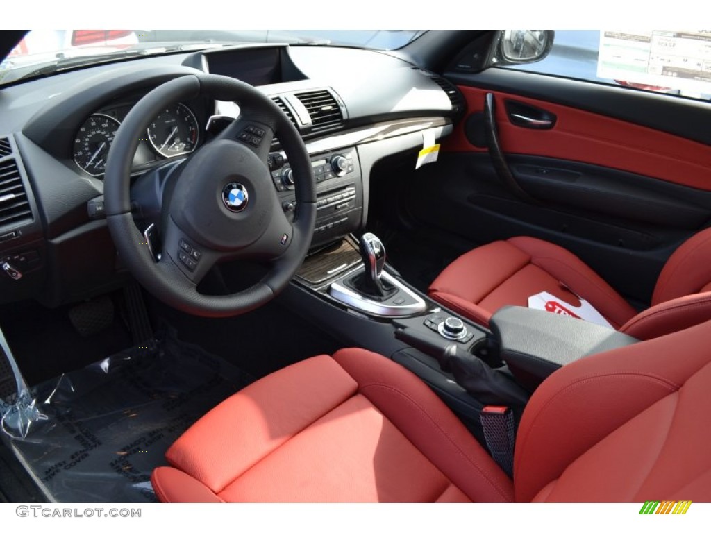 2013 1 Series 135i Convertible - Jet Black / Coral Red photo #6