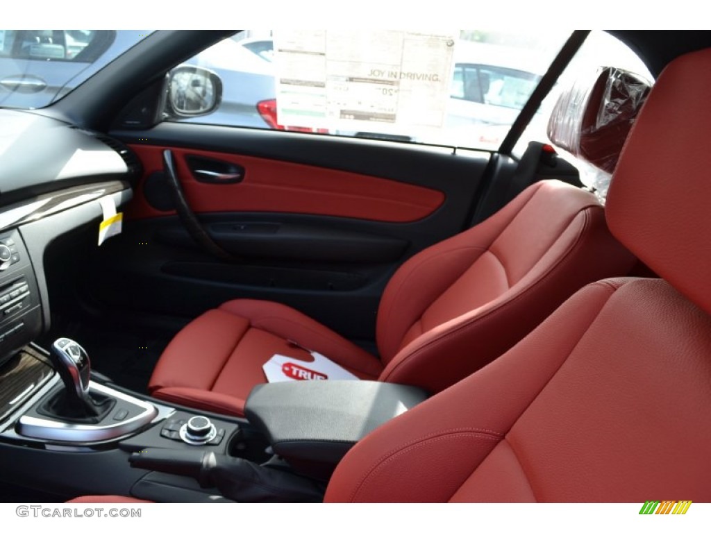 2013 1 Series 135i Convertible - Jet Black / Coral Red photo #7