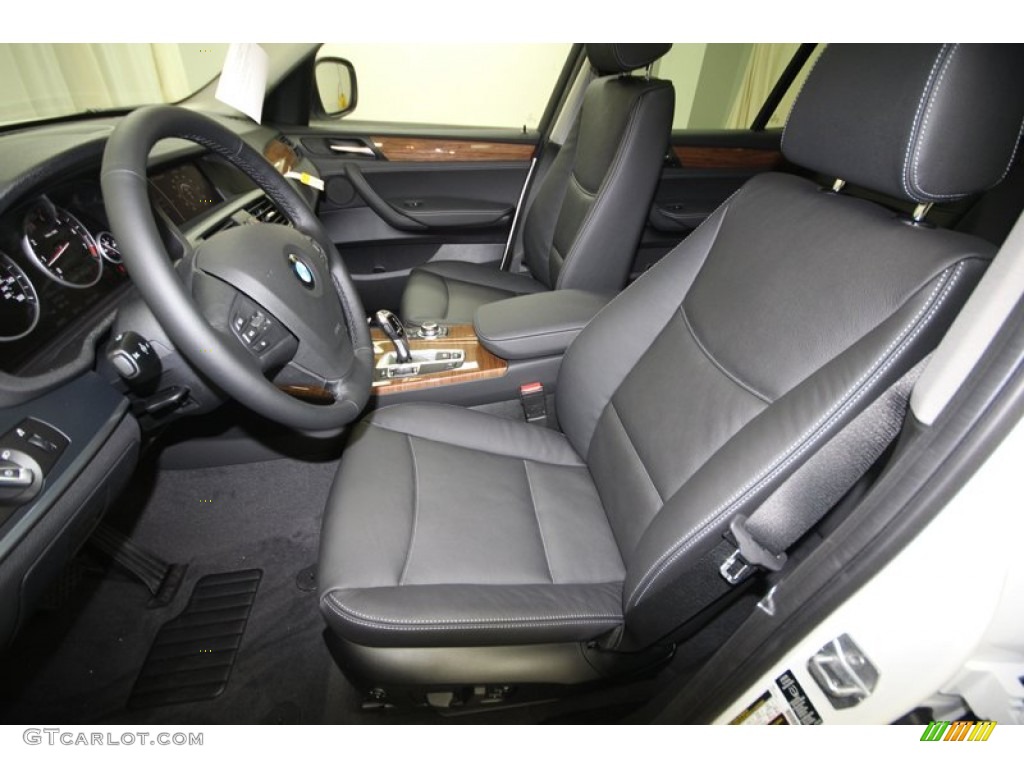 Black Interior 2013 BMW X3 xDrive 28i Photo #74068470