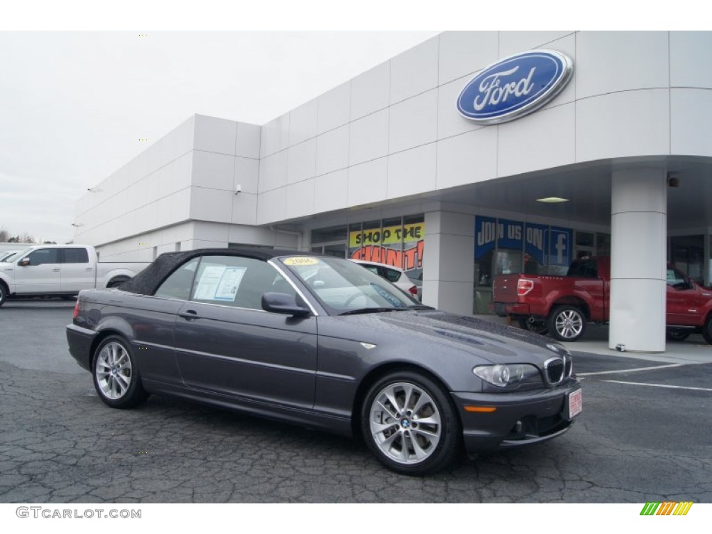 2006 3 Series 330i Convertible - Sparkling Graphite Metallic / Grey photo #1