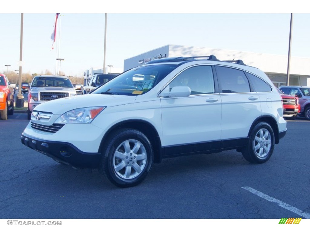 2009 CR-V EX-L 4WD - Taffeta White / Gray photo #6