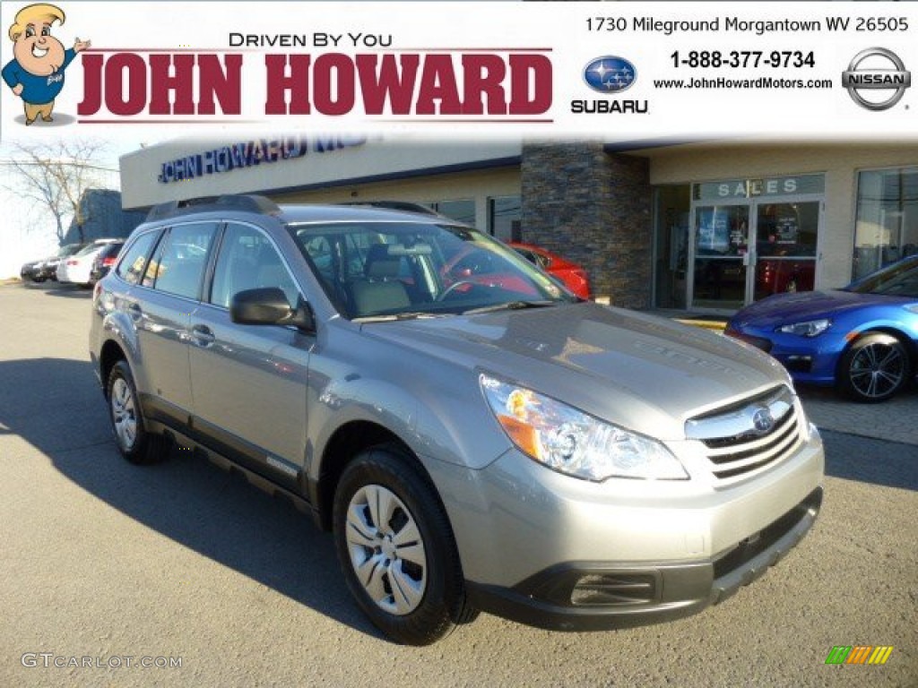 2011 Outback 2.5i Wagon - Steel Silver Metallic / Off Black photo #1