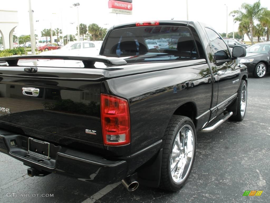 2004 Ram 1500 SLT Regular Cab - Black / Dark Slate Gray photo #6