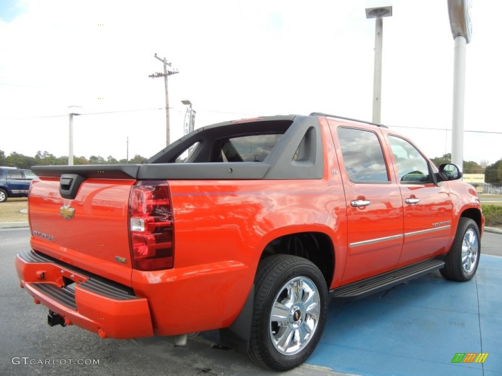 2009 Avalanche LTZ 4x4 - Inferno Orange Metallic / Light Cashmere photo #5