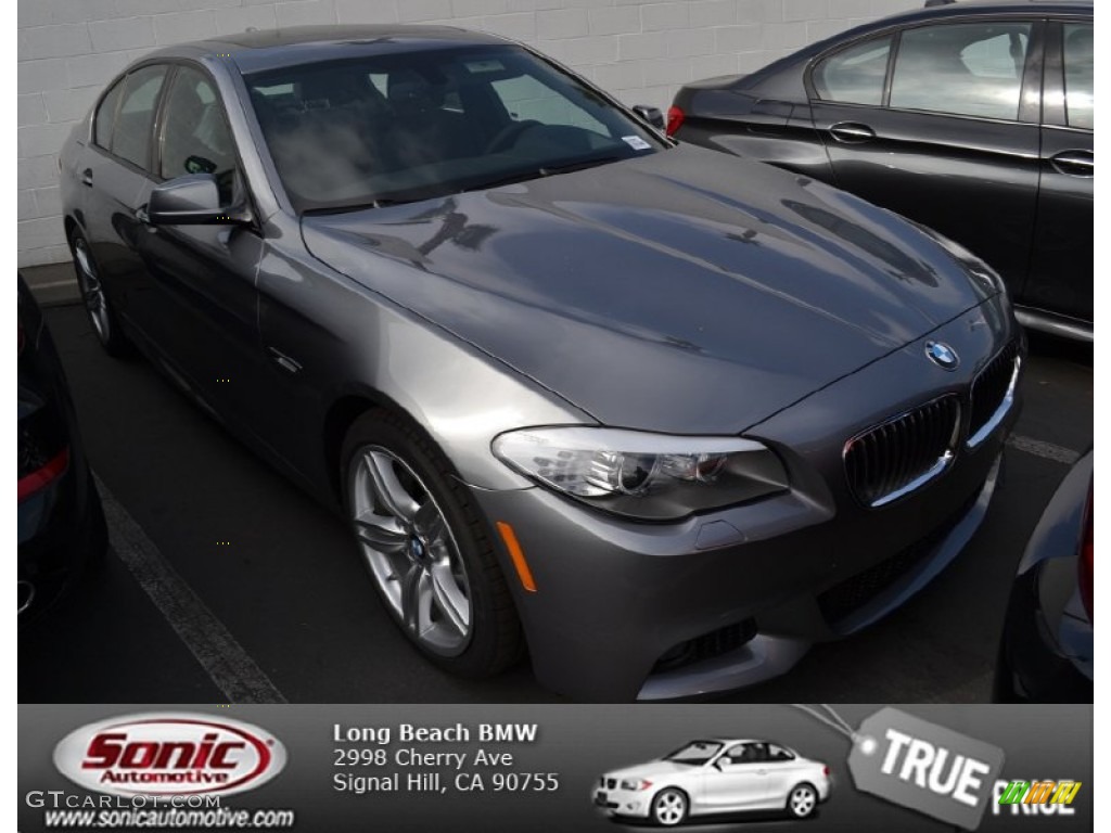 2013 5 Series 535i Sedan - Space Gray Metallic / Black photo #1