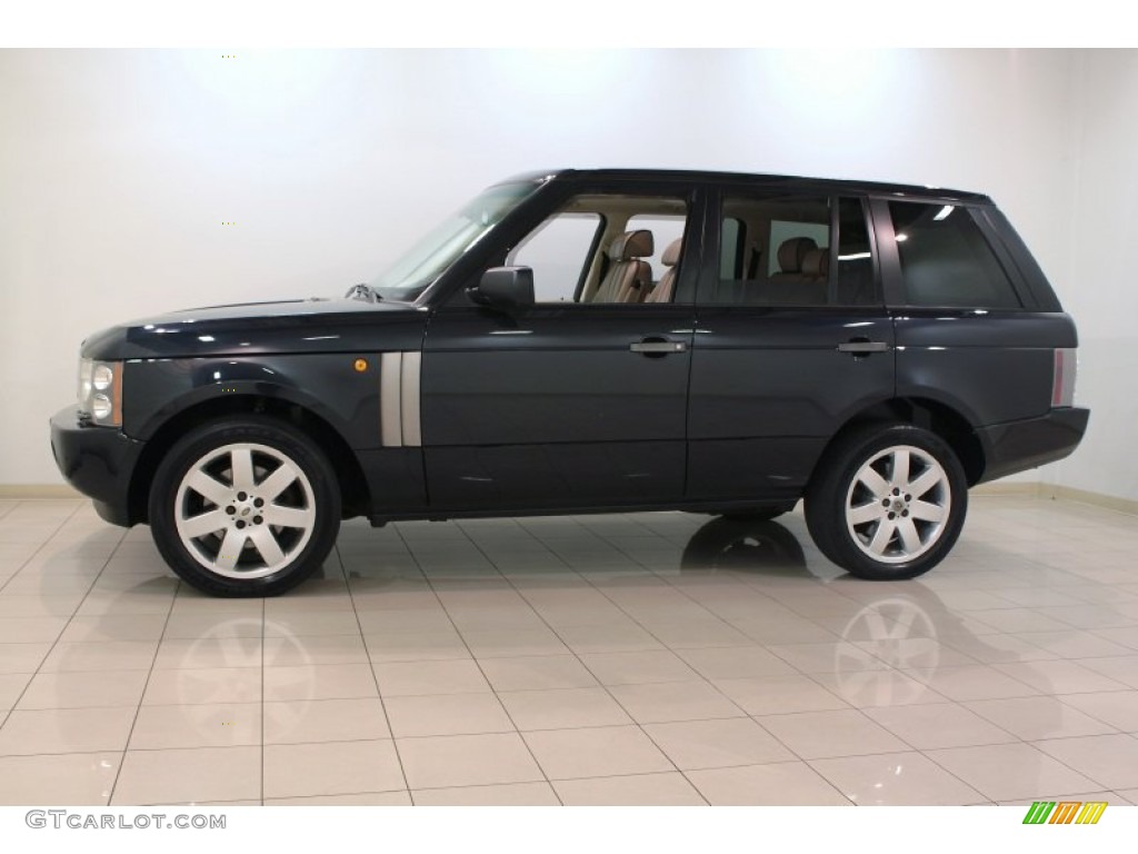 2004 Range Rover HSE - Adriatic Blue Metallic / Sand/Jet Black photo #4