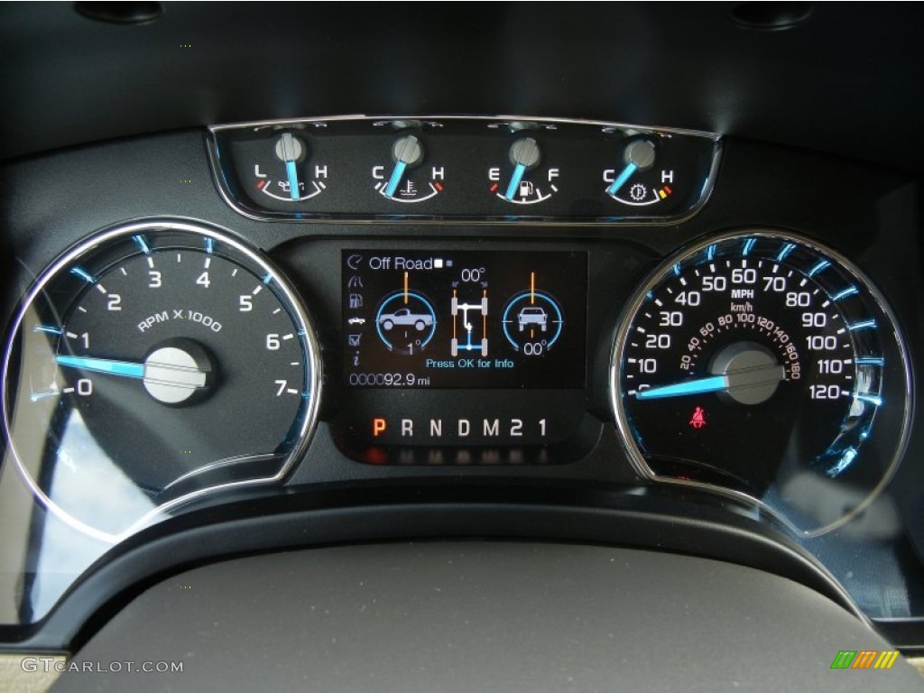 2013 F150 Lariat SuperCrew 4x4 - White Platinum Metallic Tri-Coat / Adobe photo #10