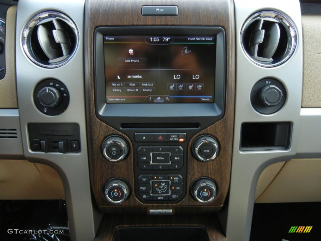 2013 F150 Lariat SuperCrew 4x4 - White Platinum Metallic Tri-Coat / Adobe photo #11