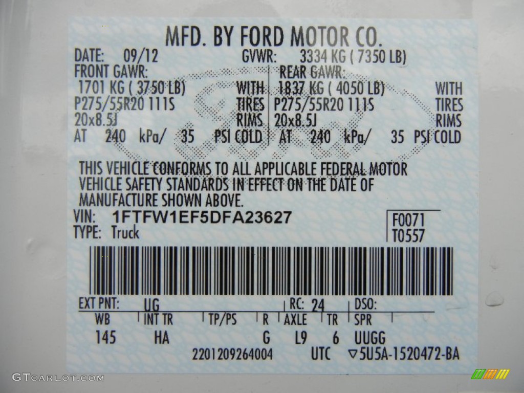 2013 F150 Lariat SuperCrew 4x4 - White Platinum Metallic Tri-Coat / Adobe photo #13