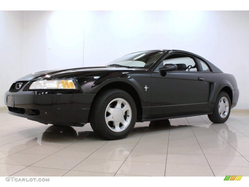 Black 2000 Ford Mustang V6 Coupe Exterior Photo #74073566
