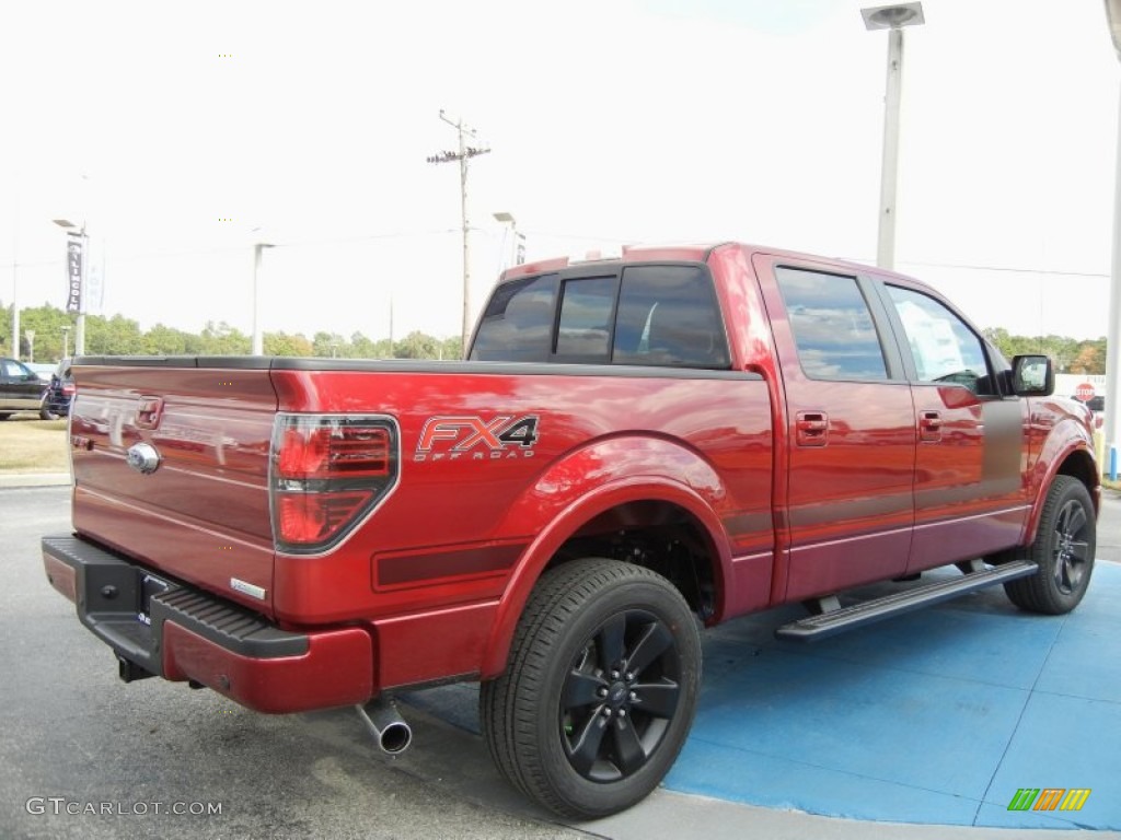 2013 F150 FX4 SuperCrew 4x4 - Ruby Red Metallic / FX Sport Appearance Black/Red photo #3