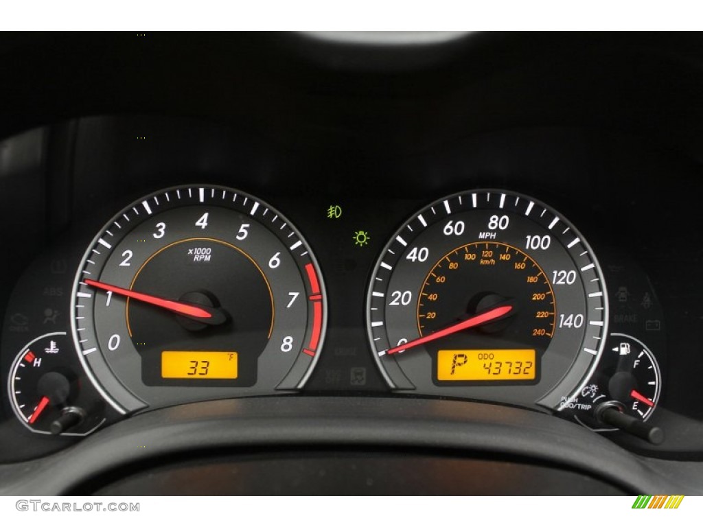 2010 Toyota Corolla S Gauges Photo #74074982