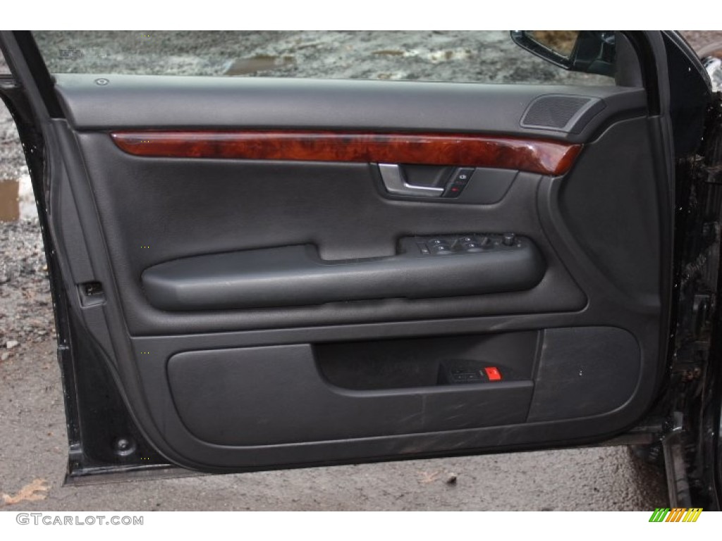 2004 Audi A4 3.0 quattro Avant Ebony Door Panel Photo #74075534