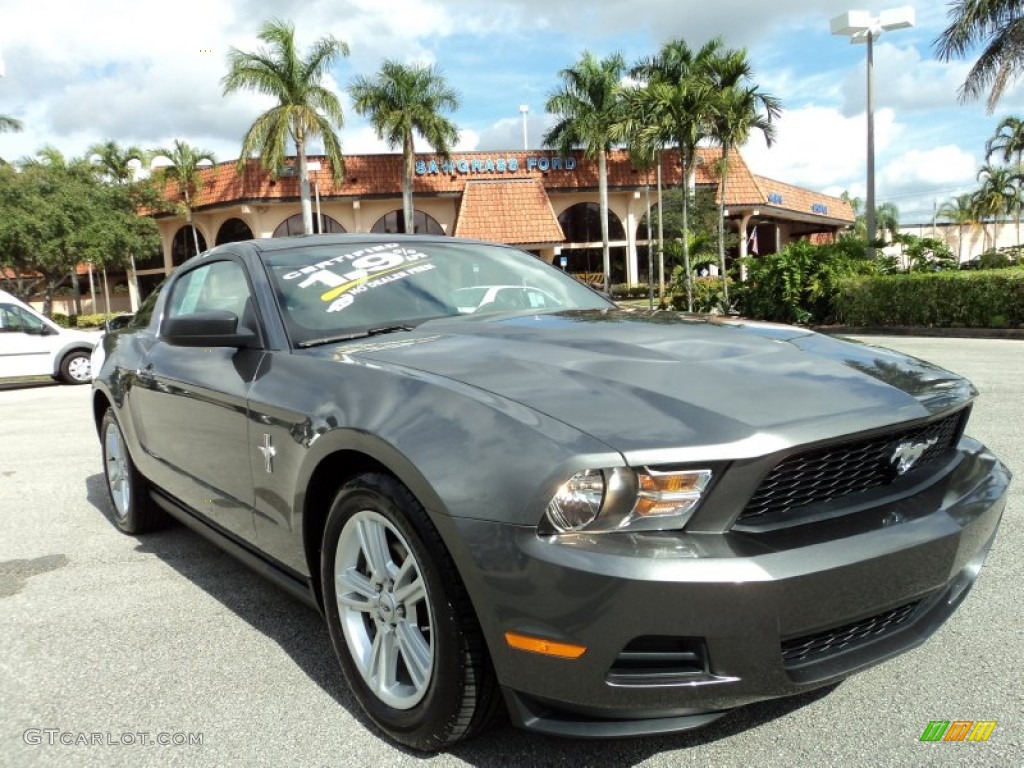 2010 Mustang V6 Coupe - Sterling Grey Metallic / Charcoal Black photo #1