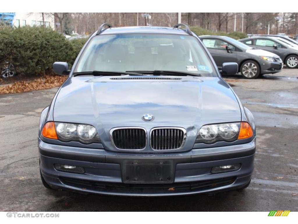 2000 3 Series 323i Wagon - Steel Blue Metallic / Grey photo #2