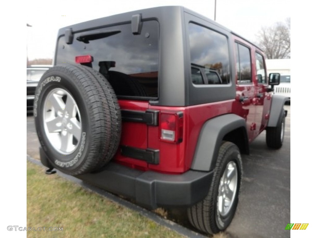 2013 Wrangler Unlimited Sport S 4x4 - Deep Cherry Red Crystal Pearl / Black photo #4