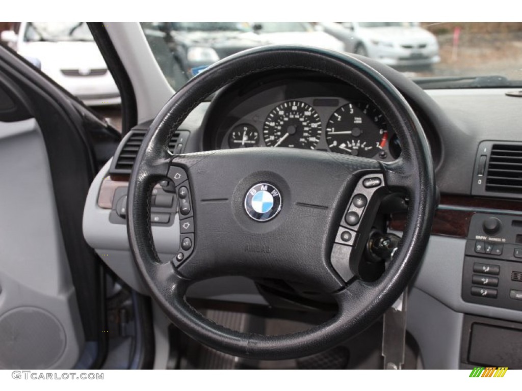 2000 BMW 3 Series 323i Wagon Grey Steering Wheel Photo #74076212