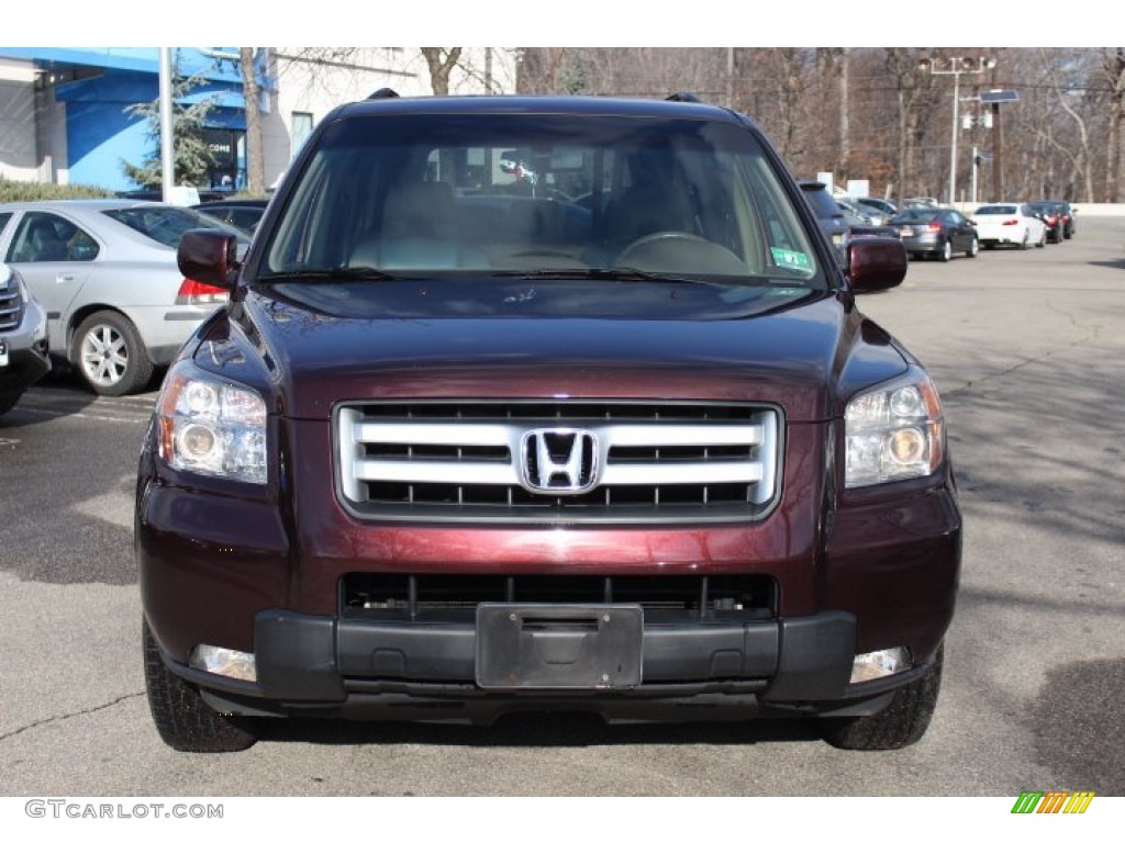 2007 Pilot EX-L 4WD - Dark Cherry Pearl / Saddle photo #2