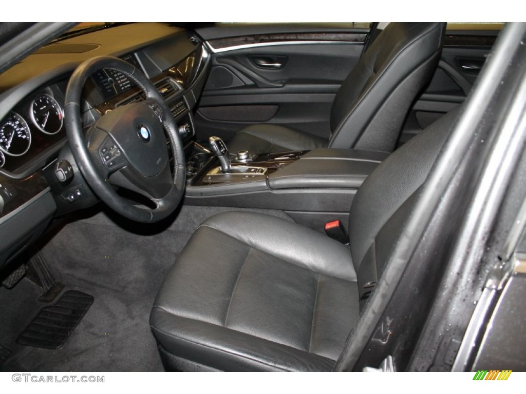 2011 5 Series 550i xDrive Sedan - Dark Graphite Metallic / Black photo #9