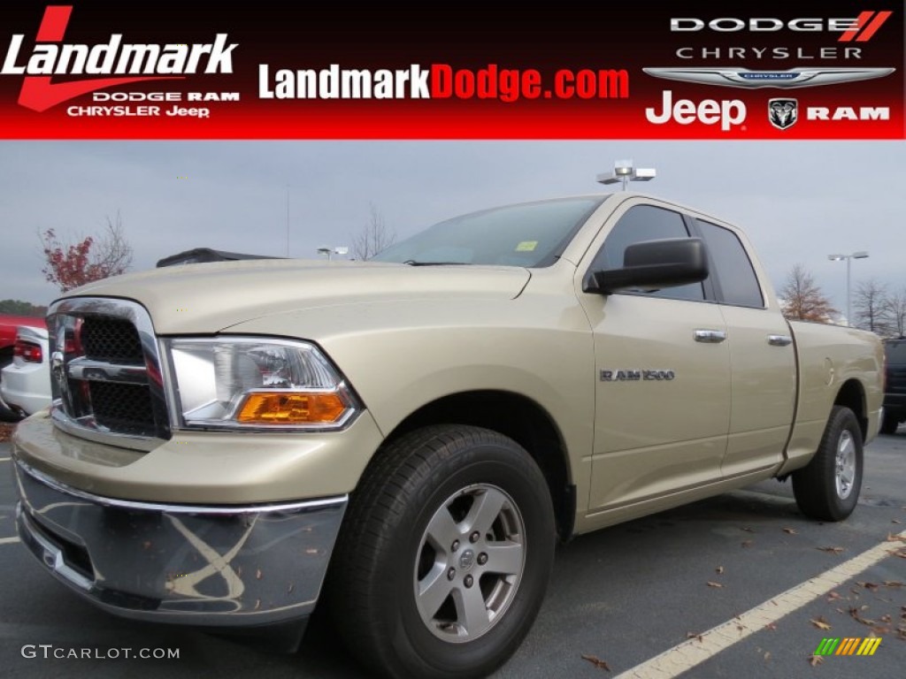 2011 Ram 1500 SLT Quad Cab - White Gold / Dark Slate Gray/Medium Graystone photo #1
