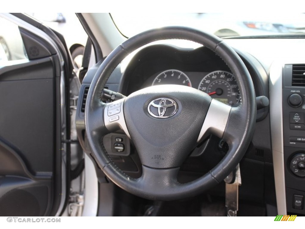 2009 Toyota Corolla S Dark Charcoal Steering Wheel Photo #74080285