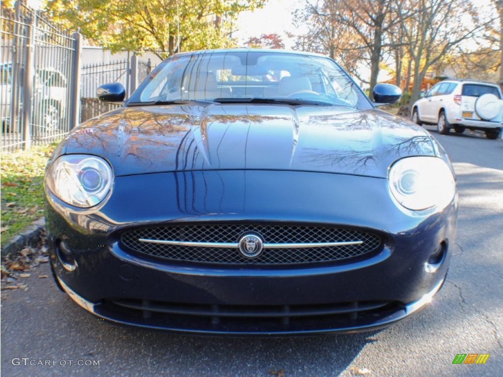 2007 XK XK8 Convertible - Indigo Blue Metallic / Caramel photo #2