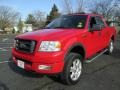 Bright Red 2005 Ford F150 FX4 SuperCrew 4x4 Exterior