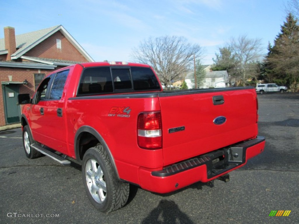 2005 F150 FX4 SuperCrew 4x4 - Bright Red / Black photo #5