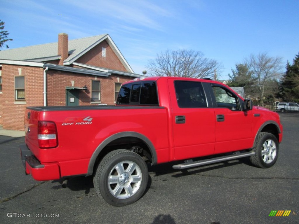 Bright Red 2005 Ford F150 FX4 SuperCrew 4x4 Exterior Photo #74081128