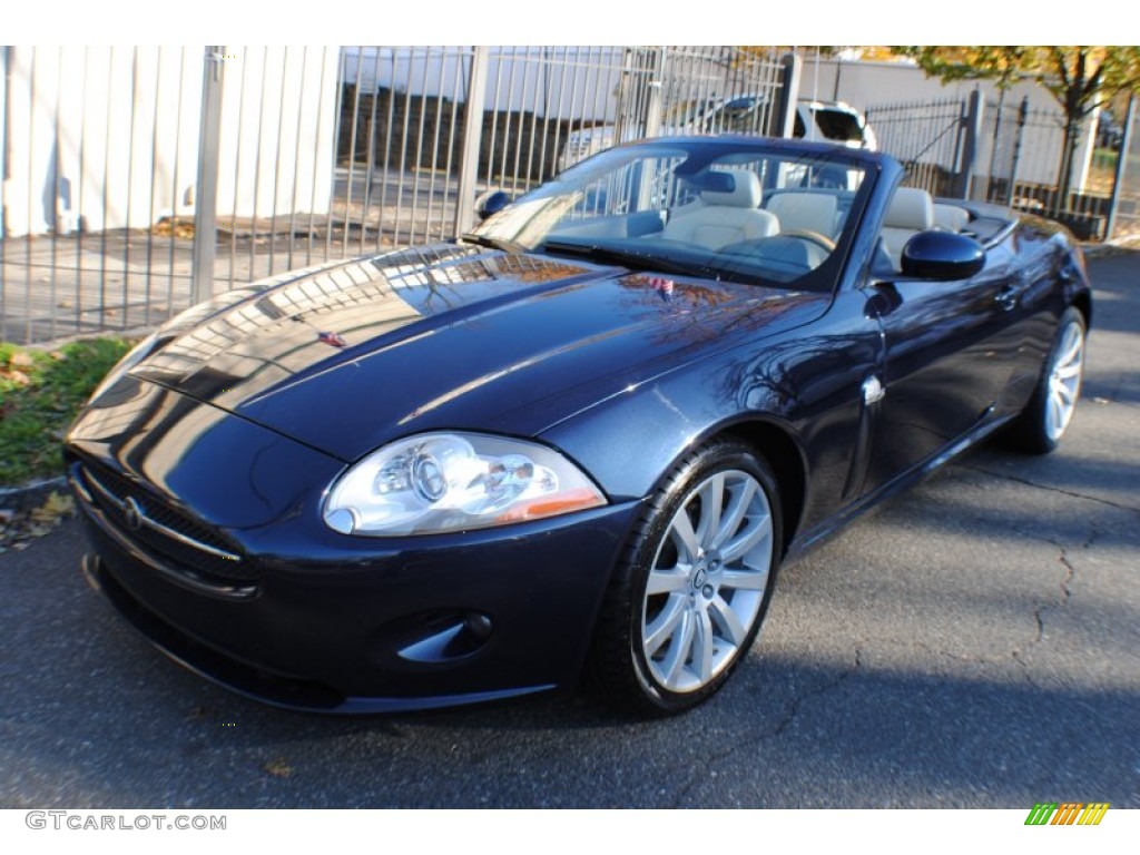 2007 XK XK8 Convertible - Indigo Blue Metallic / Caramel photo #21