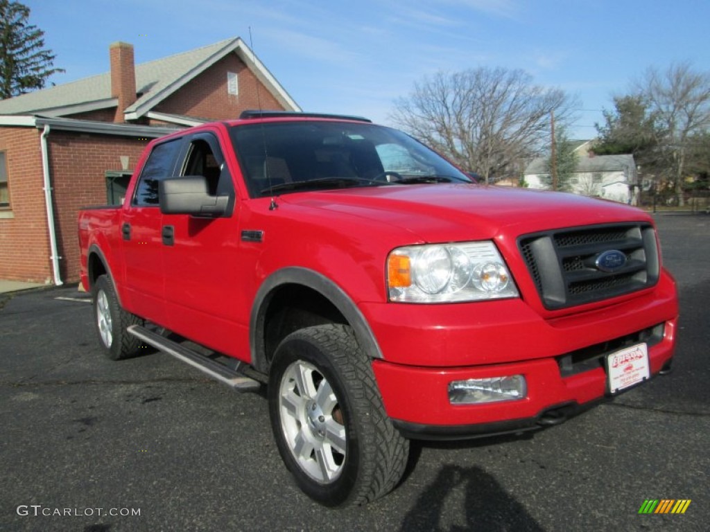 2005 F150 FX4 SuperCrew 4x4 - Bright Red / Black photo #11