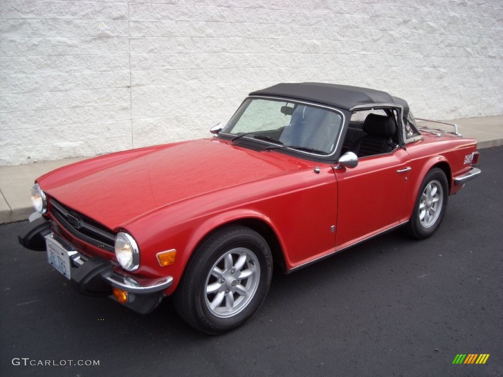 Pimento Red 1976 Triumph TR6 Roadster Exterior Photo #74081510