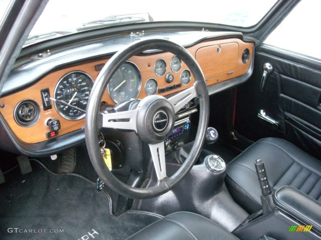 Black Interior 1976 Triumph TR6 Roadster Photo #74081947