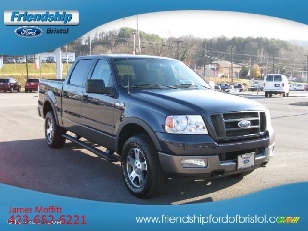 2004 F150 FX4 SuperCrew 4x4 - Medium Wedgewood Blue Metallic / Medium/Dark Flint photo #4