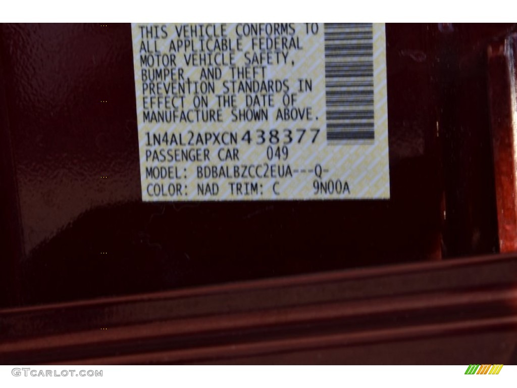 2012 Altima Color Code NAD for Tuscan Sun Photo #74083073