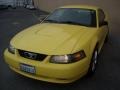 2003 Zinc Yellow Ford Mustang V6 Coupe  photo #9