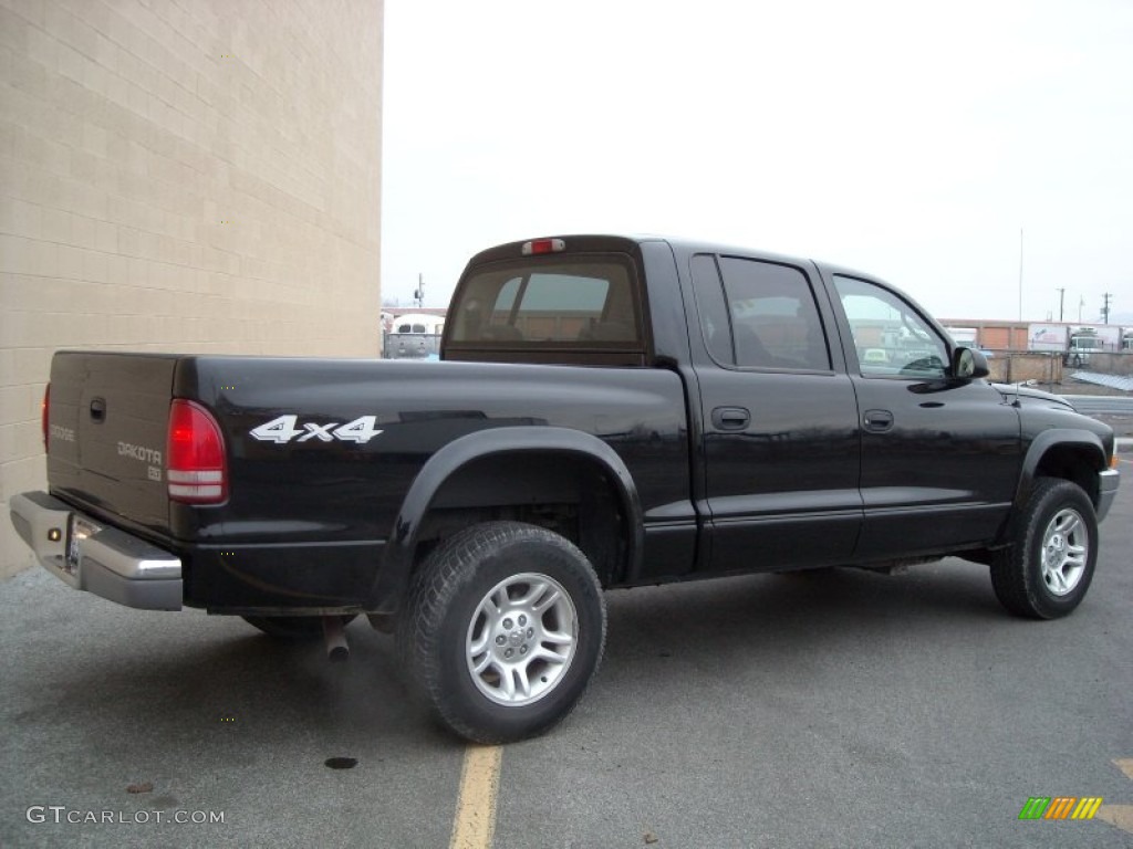 Black 2003 Dodge Dakota SLT Quad Cab 4x4 Exterior Photo #74084972